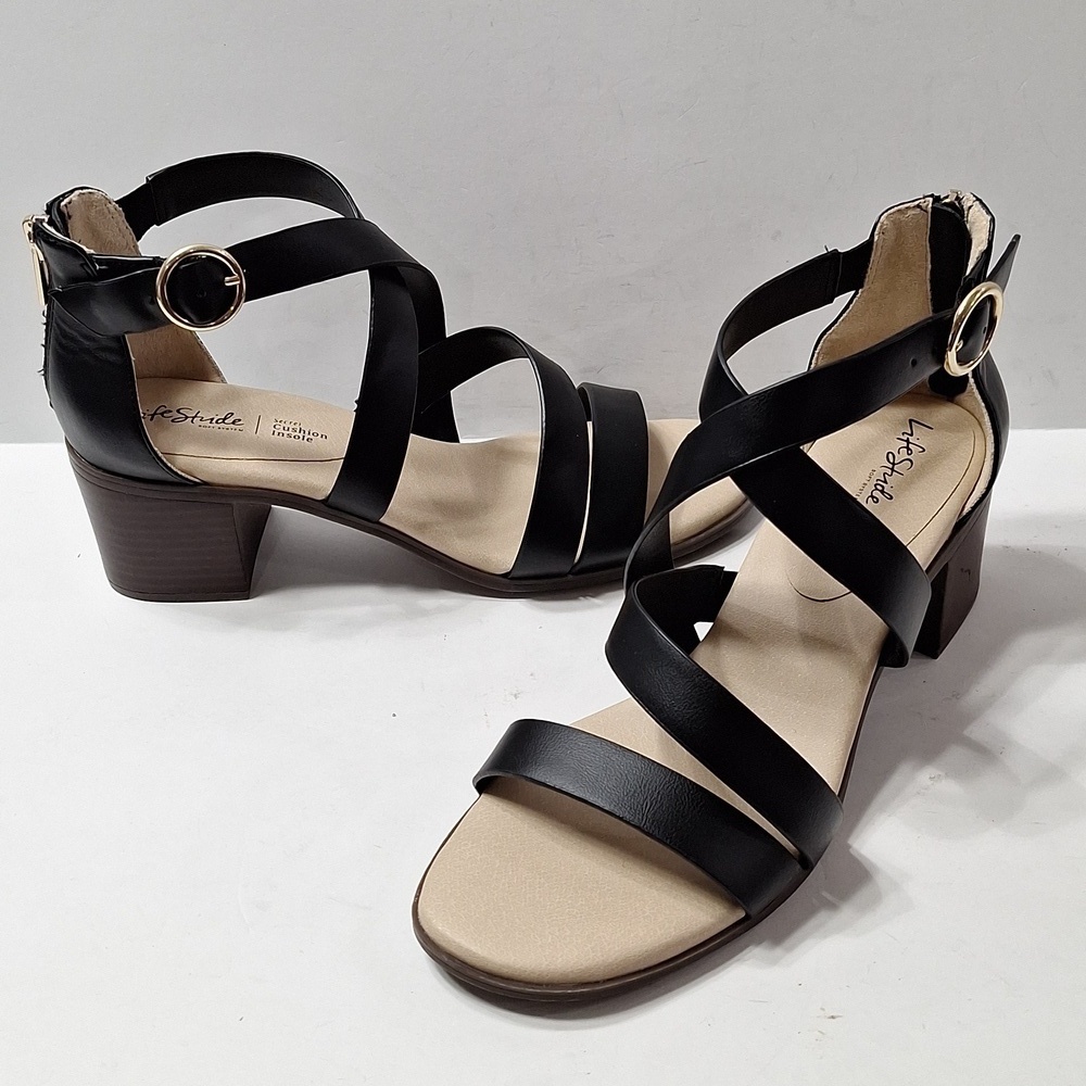 Life Stride Heritage Soft System Cushioned Insole Comfort Block Heel Sandals 9.5 — image 5 of 8